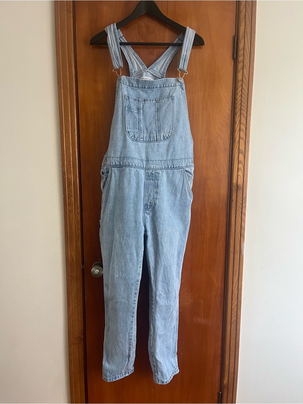 Assembly Label Light Blue Denim Overalls